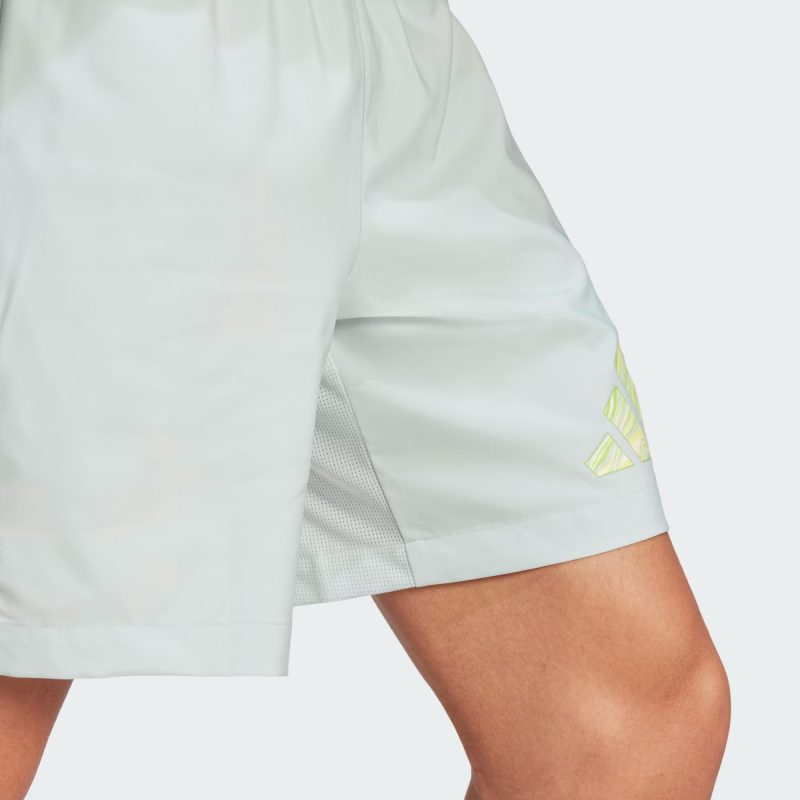 Adidas กางเกงกีฬาขาสั้นผู้ชาย HIIT Training Shorts | Wonder Silver ( IB3471 ) - Image 8