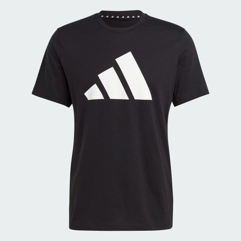 Adidas เสื้อยืดผู้ชาย Train Essentials Feelready Logo Training Tee | Black/White ( IB8273 )