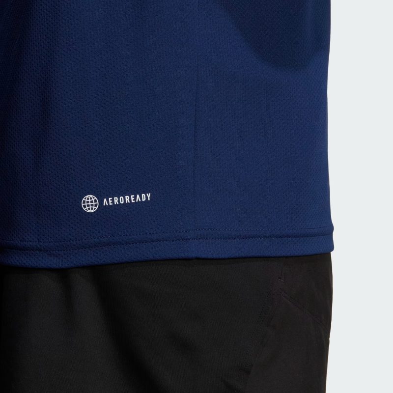 Adidas เสื้อกีฬาผู้ชาย Train Essentials Training T-Shirt | Dark Blue/White ( IC7429 ) - Image 6