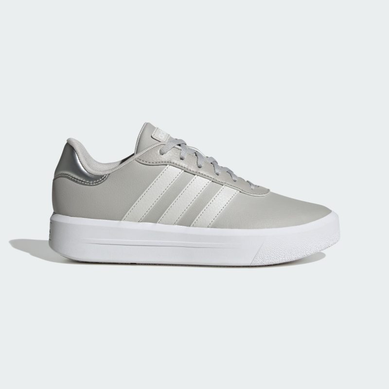 Adidas รองเท้าผ้าใบผู้หญิง Court Platform | Grey Two/Grey One/Cloud White ( ID1970 )