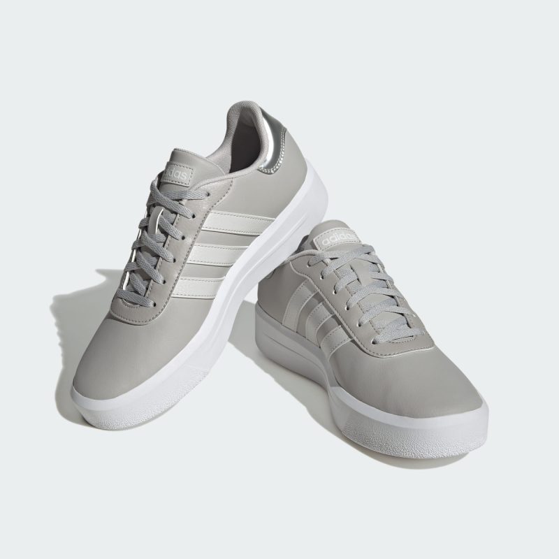 Adidas รองเท้าผ้าใบผู้หญิง Court Platform | Grey Two/Grey One/Cloud White ( ID1970 ) - Image 2