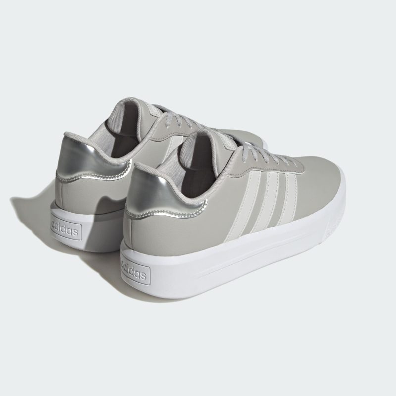 Adidas รองเท้าผ้าใบผู้หญิง Court Platform | Grey Two/Grey One/Cloud White ( ID1970 ) - Image 3