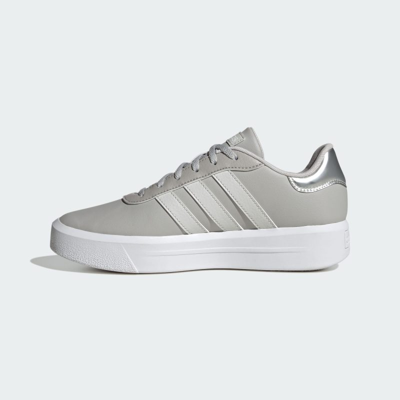 Adidas รองเท้าผ้าใบผู้หญิง Court Platform | Grey Two/Grey One/Cloud White ( ID1970 ) - Image 4