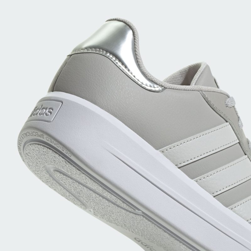 Adidas รองเท้าผ้าใบผู้หญิง Court Platform | Grey Two/Grey One/Cloud White ( ID1970 ) - Image 7