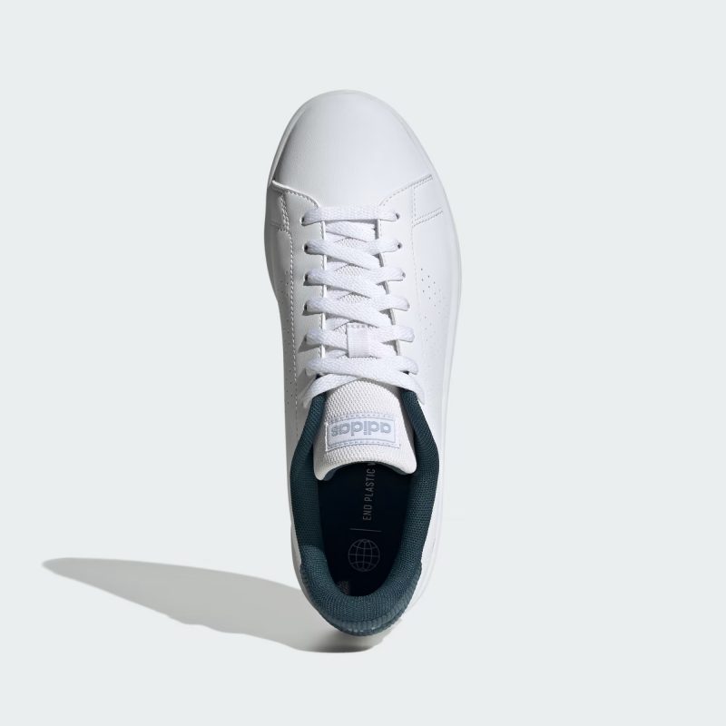 Adidas รองเท้าผ้าใบผู้ชาย Advantage Base | Cloud White/Cloud White/Arctic Night ( IF8008 ) - Image 5