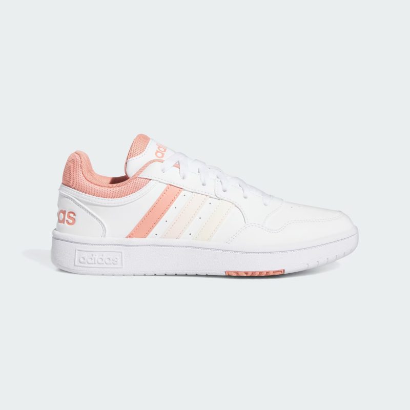Adidas รองเท้าผ้าใบผู้หญิง Hoops 3.0 | Cloud White/Wonder Clay/Wonder Quartz ( IG7893 )
