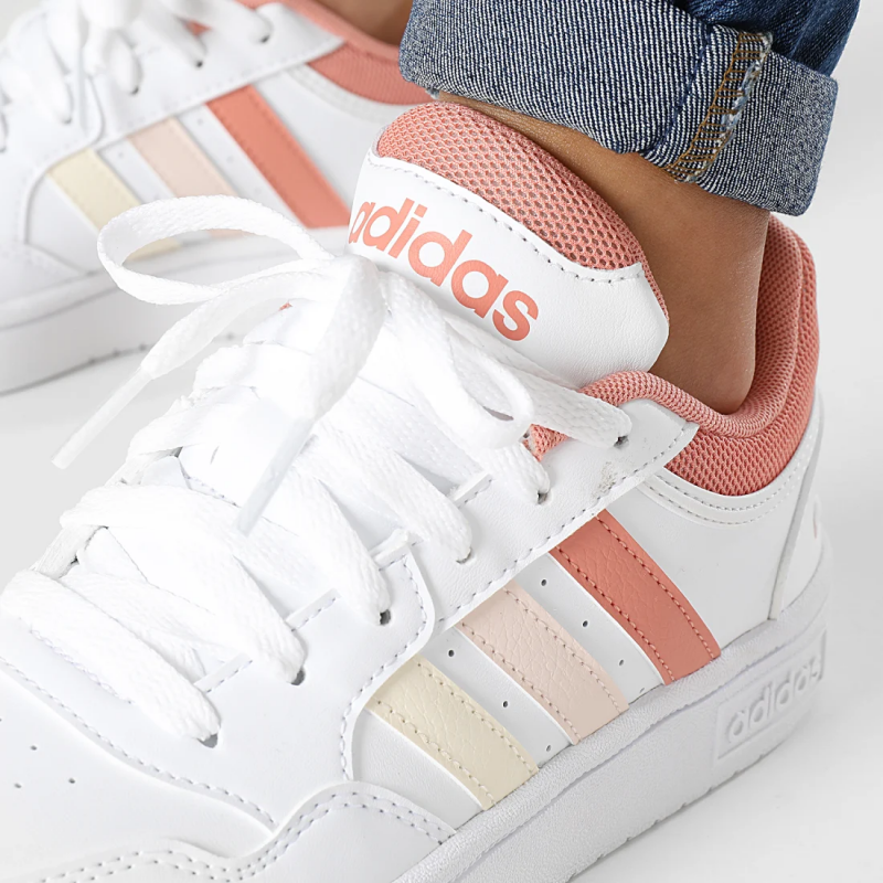 Adidas รองเท้าผ้าใบผู้หญิง Hoops 3.0 | Cloud White/Wonder Clay/Wonder Quartz ( IG7893 ) - Image 11