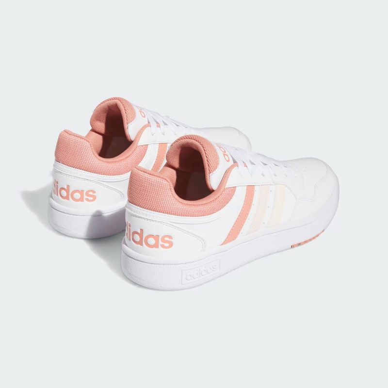Adidas รองเท้าผ้าใบผู้หญิง Hoops 3.0 | Cloud White/Wonder Clay/Wonder Quartz ( IG7893 ) - Image 3