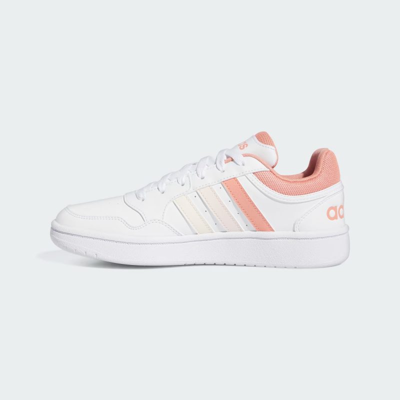 Adidas รองเท้าผ้าใบผู้หญิง Hoops 3.0 | Cloud White/Wonder Clay/Wonder Quartz ( IG7893 ) - Image 4