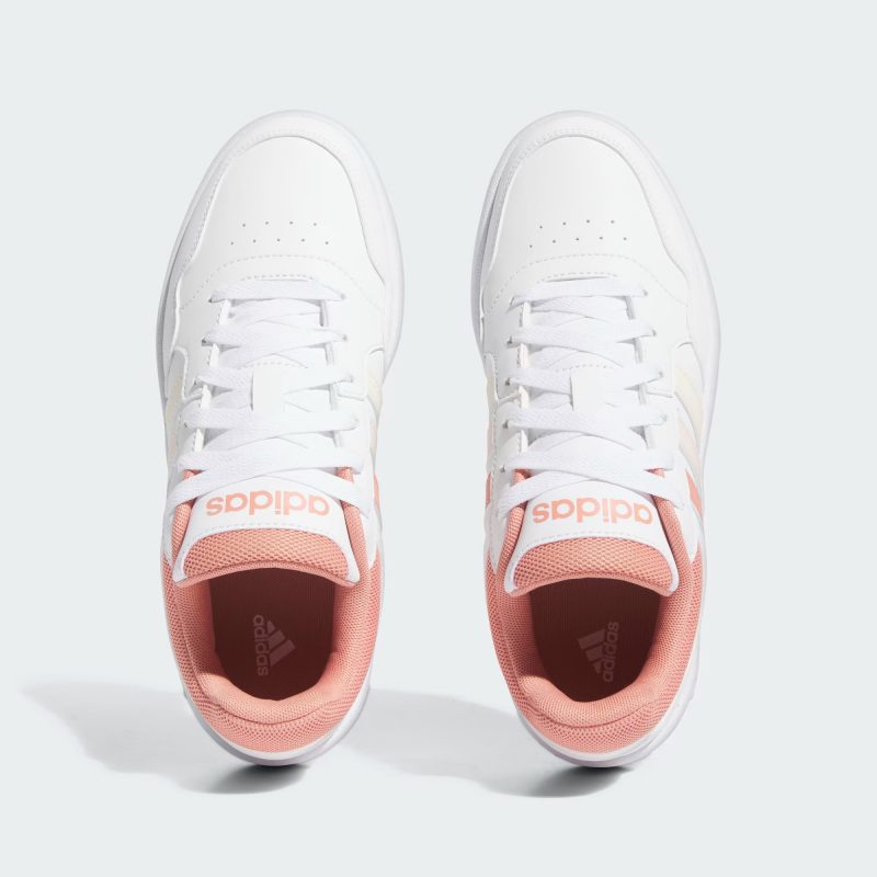 Adidas รองเท้าผ้าใบผู้หญิง Hoops 3.0 | Cloud White/Wonder Clay/Wonder Quartz ( IG7893 ) - Image 5