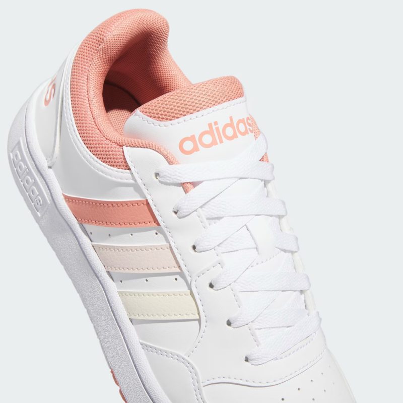 Adidas รองเท้าผ้าใบผู้หญิง Hoops 3.0 | Cloud White/Wonder Clay/Wonder Quartz ( IG7893 ) - Image 7