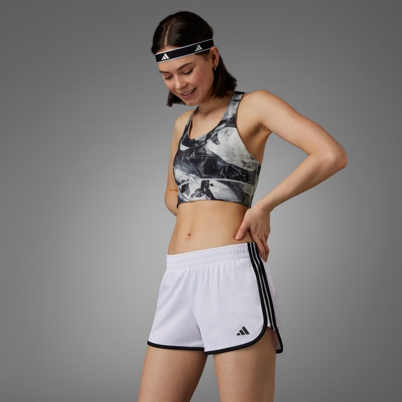 Adidas กางเกงกีฬาขาสั้นผู้หญิง Own the Run Shorts | White ( IK8380 ) - Image 7