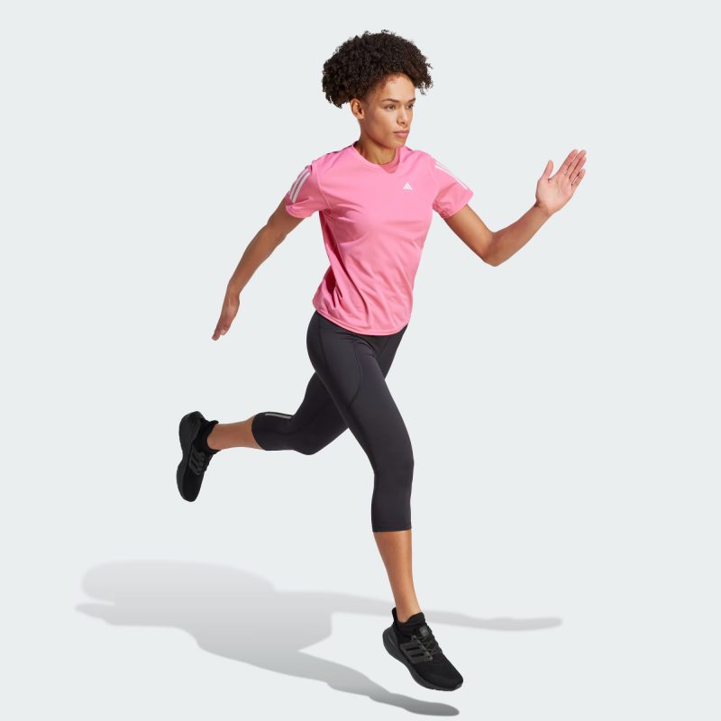 Adidas เสื้อกีฬาผู้หญิง Own the Run Tee | Pink Fusion ( IL4128 ) - Image 4