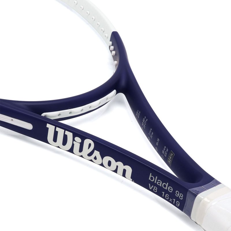 Wilson ไม้เทนนิส Blade 98 V8 US Open 2023 Tennis Racket FRM 2 4 1/4 | White/Blue ( WR133511U2 ) - Image 18