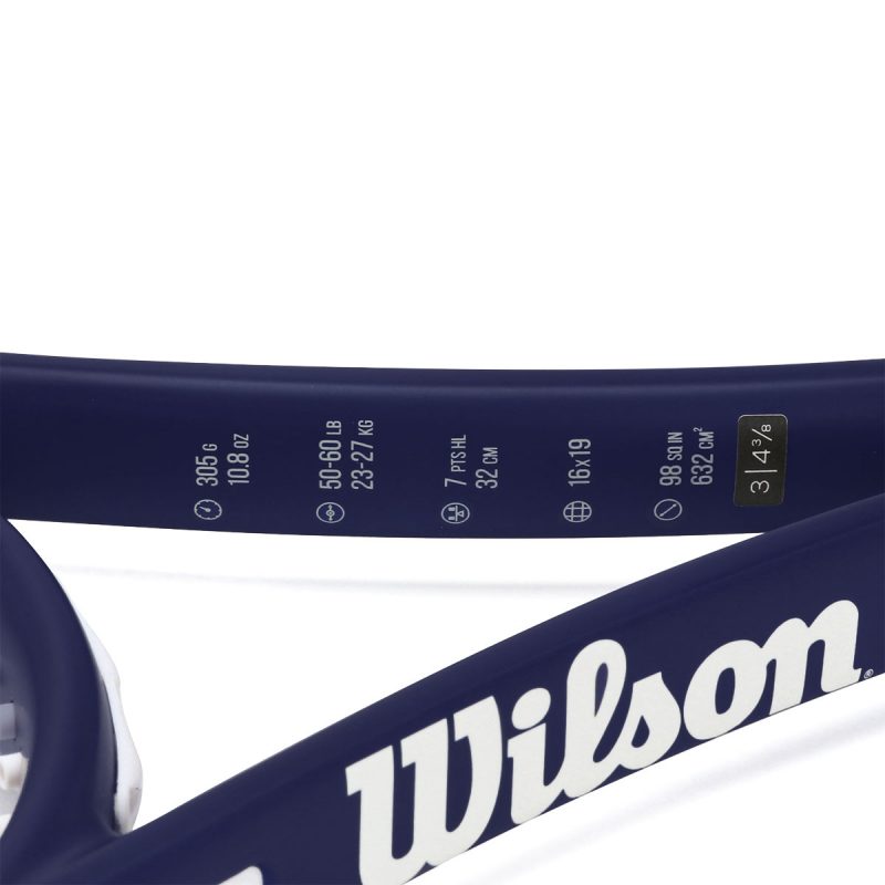 Wilson ไม้เทนนิส Blade 98 V8 US Open 2023 Tennis Racket FRM 2 4 1/4 | White/Blue ( WR133511U2 ) - Image 20