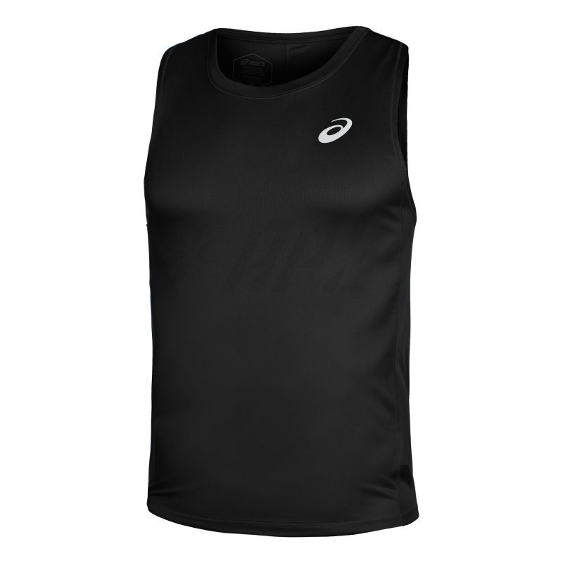 Asics เสื้อวิ่งผู้ชาย Men's Silver Singlet | Performance Black ( 2011C351-002 )