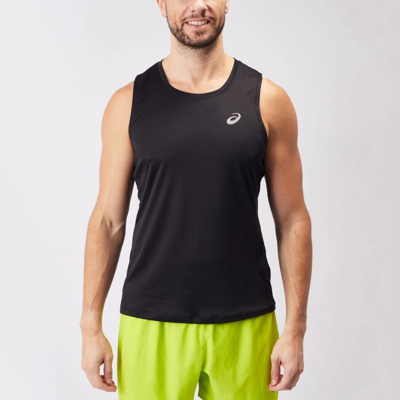 Asics เสื้อวิ่งผู้ชาย Men's Silver Singlet | Performance Black ( 2011C351-002 ) - Image 14