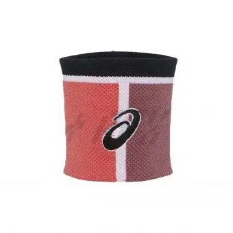 Asics ปลอกรัดข้อมือแบบสั้น Graphic Wrist Band Small | Red Snapper ( 3043A096-600 )