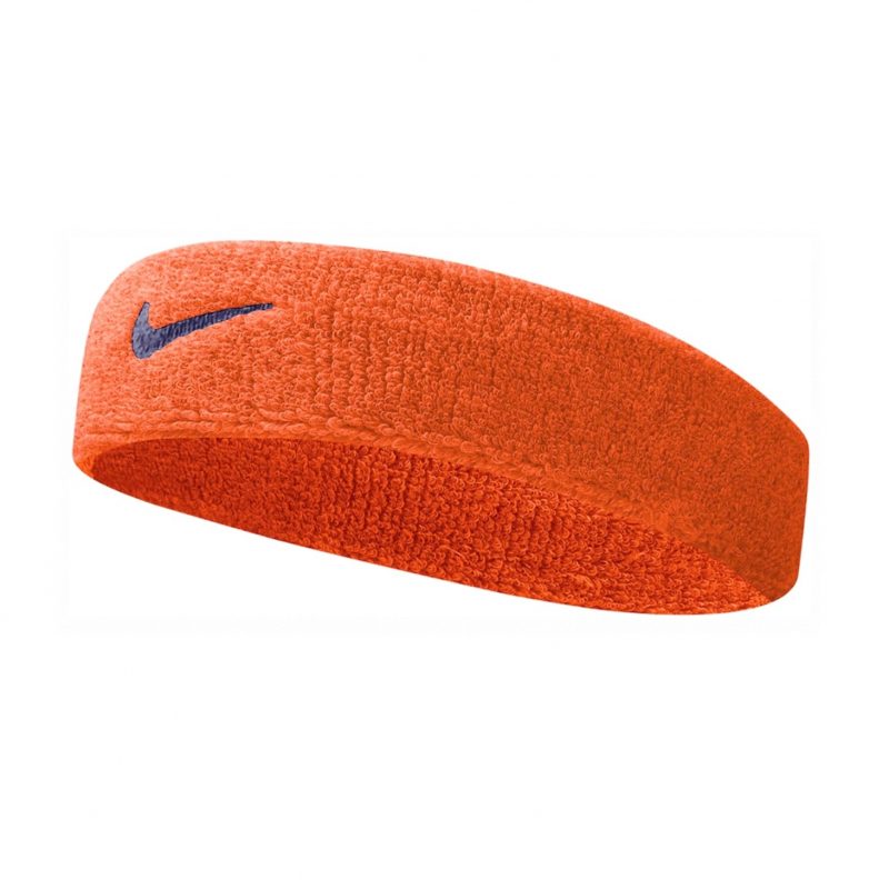 Nike แถบรัดศีรษะเทนนิส Swoosh Headband | Team Orange/College Navy ( N.000.1544.804 )