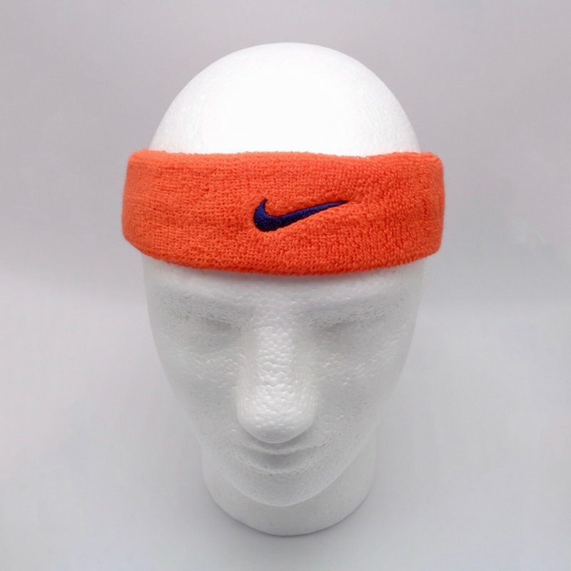 Nike แถบรัดศีรษะเทนนิส Swoosh Headband | Team Orange/College Navy ( N.000.1544.804 ) - Image 7