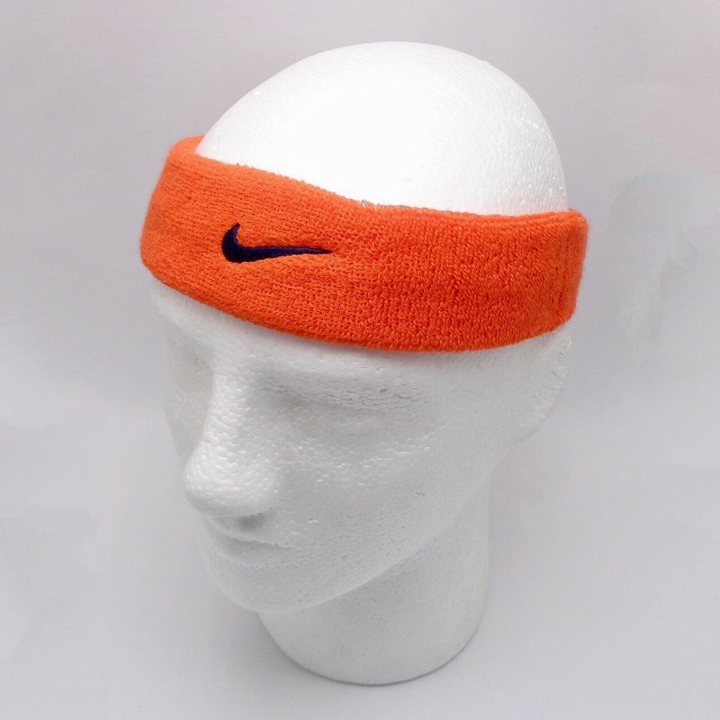 Nike แถบรัดศีรษะเทนนิส Swoosh Headband | Team Orange/College Navy ( N.000.1544.804 ) - Image 8