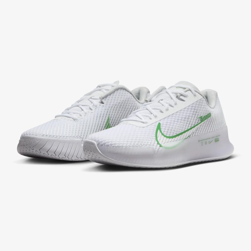 Nike รองเท้าเทนนิสผู้ชาย Zoom Vapor 11 HC | White/Kelly Green ( DR6966-102 ) - Image 5