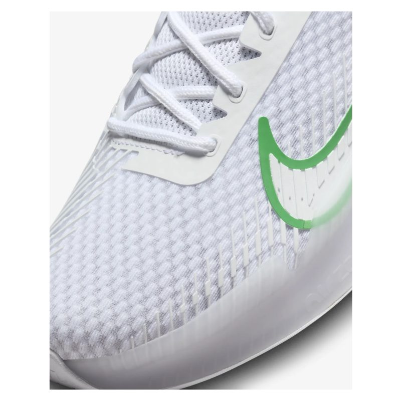 Nike รองเท้าเทนนิสผู้ชาย Zoom Vapor 11 HC | White/Kelly Green ( DR6966-102 ) - Image 7