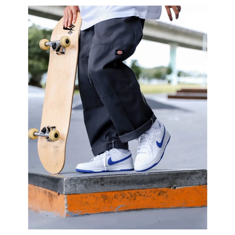 Nike รองเท้าผ้าใบผู้ชาย Dunk Low Retro | White/Hyper Royal ( DV0831-104 ) - Image 11