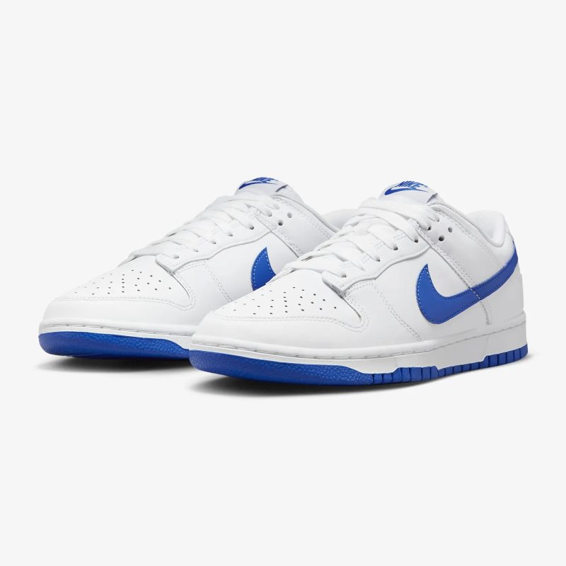 Nike รองเท้าผ้าใบผู้ชาย Dunk Low Retro | White/Hyper Royal ( DV0831-104 ) - Image 5
