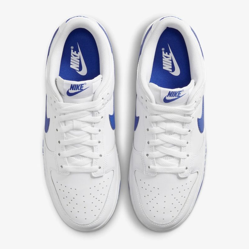 Nike รองเท้าผ้าใบผู้ชาย Dunk Low Retro | White/Hyper Royal ( DV0831-104 ) - Image 6