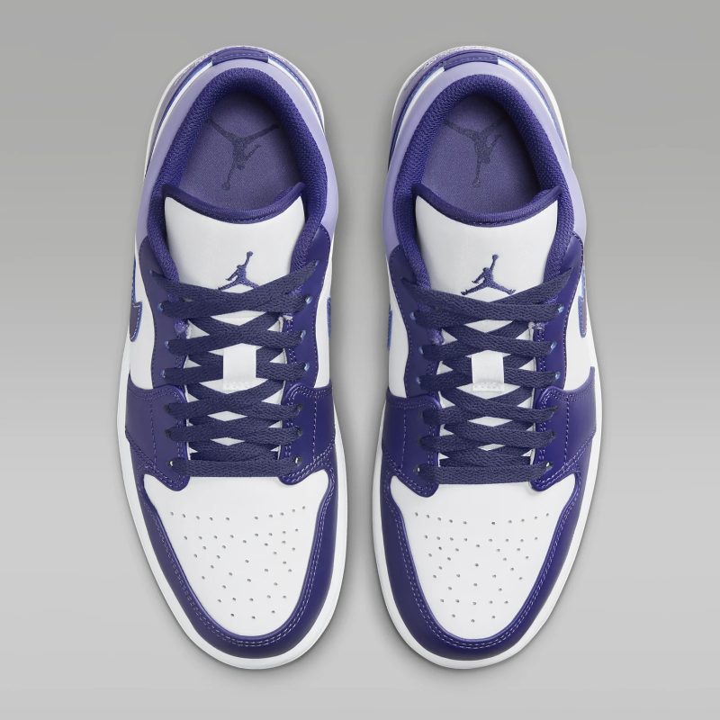 Nike รองเท้าผ้าใบผู้ชาย Air Jordan 1 Low | Sky J Purple/White/Sky J Light Purple ( 553558-515 ) - Image 6
