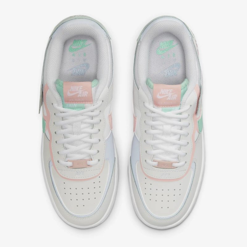Nike รองเท้าผ้าใบผู้หญิง Air Force 1 Shadow | White/Mint Foam/Football Grey/Atmosphere ( CI0919-117 ) - Image 6