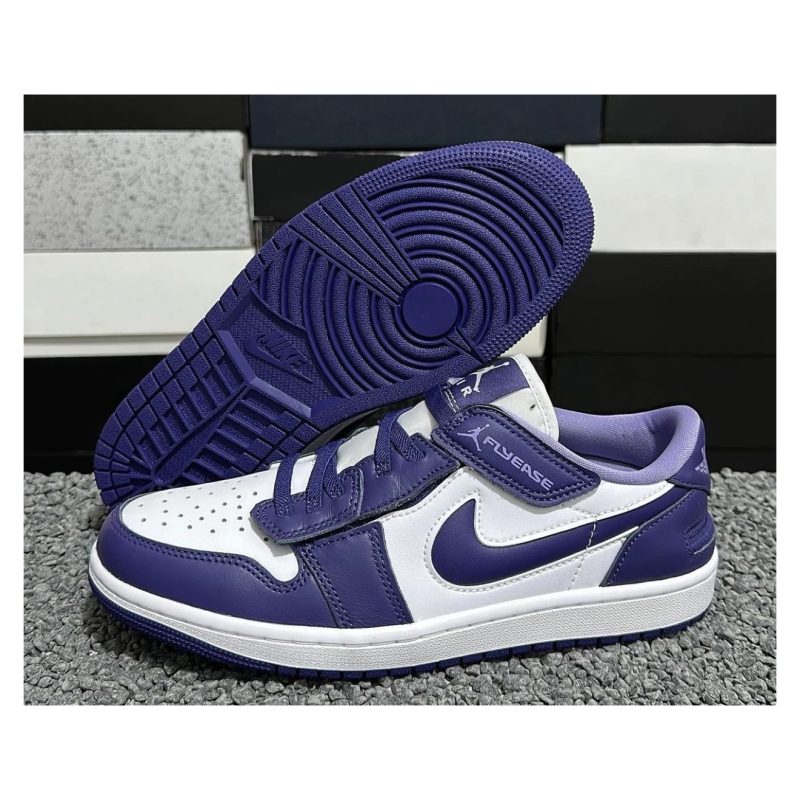 Nike รองเท้าผ้าใบผู้ชาย Air Jordan 1 Low FlyEase | Sky J Purple/White/Sky J Light Purple ( DM1206-515 ) - Image 11