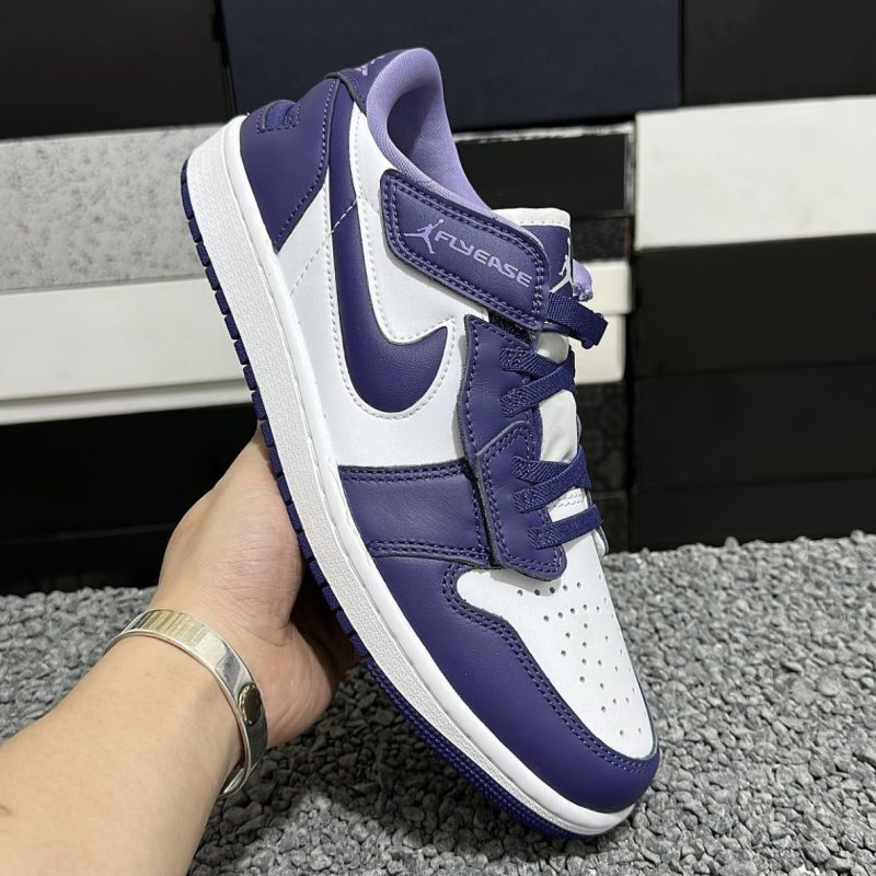 Nike รองเท้าผ้าใบผู้ชาย Air Jordan 1 Low FlyEase | Sky J Purple/White/Sky J Light Purple ( DM1206-515 ) - Image 12