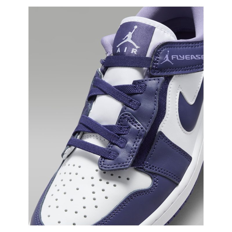 Nike รองเท้าผ้าใบผู้ชาย Air Jordan 1 Low FlyEase | Sky J Purple/White/Sky J Light Purple ( DM1206-515 ) - Image 9