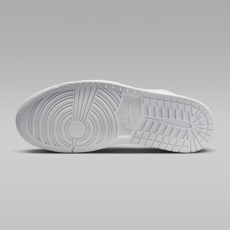 Nike รองเท้าผ้าใบผู้ชาย Air Jordan 1 Mid SE Craft | White/Tech Grey/Sail/Light Orewood Brown ( DM9652-120 ) - Image 2