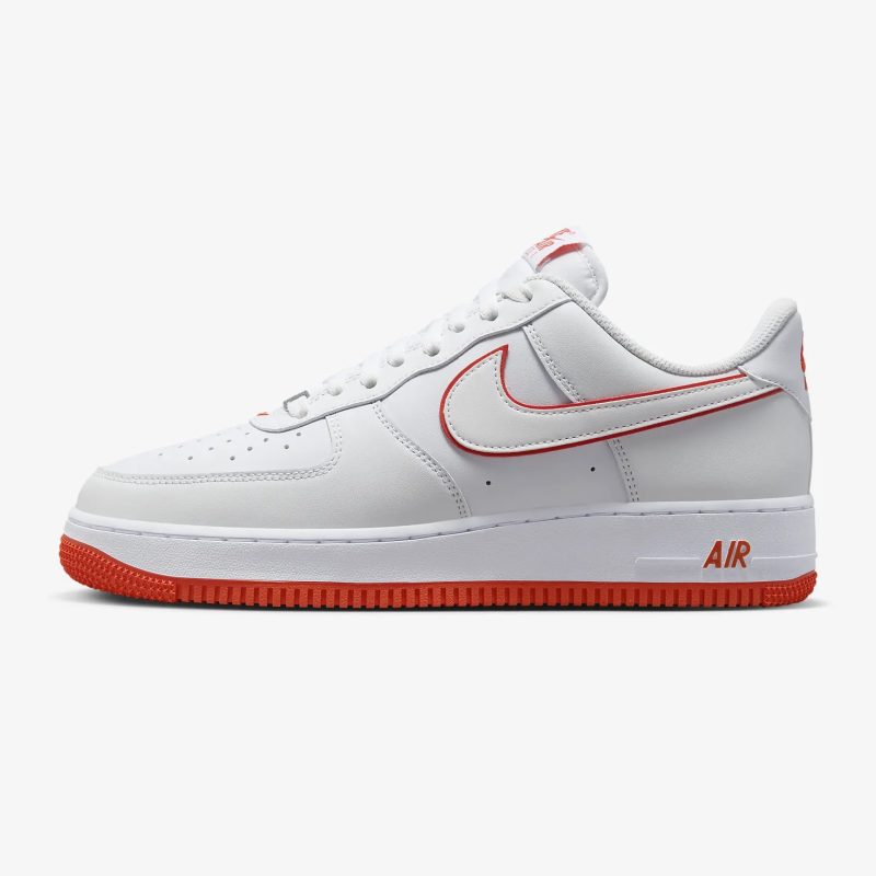 Nike รองเท้าผ้าใบผู้ชาย Air Force 1 '07 | White/Picante Red/White ( DV0788-102 )