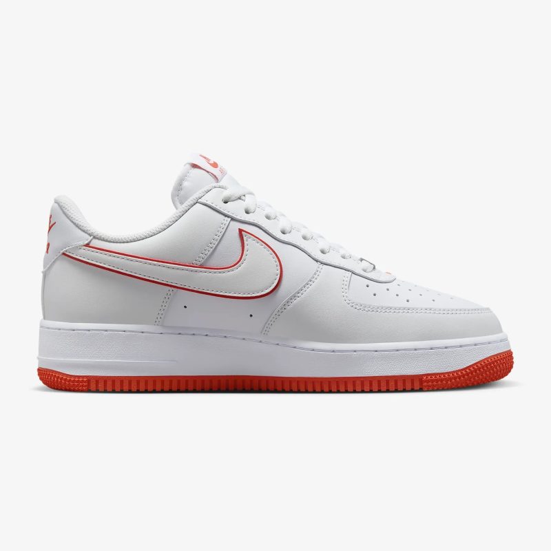 Nike รองเท้าผ้าใบผู้ชาย Air Force 1 '07 | White/Picante Red/White ( DV0788-102 ) - Image 3