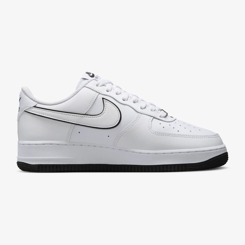 Nike รองเท้าผ้าใบผู้ชาย Air Force 1 '07 | White/White/Black ( DV0788-103 ) - Image 3