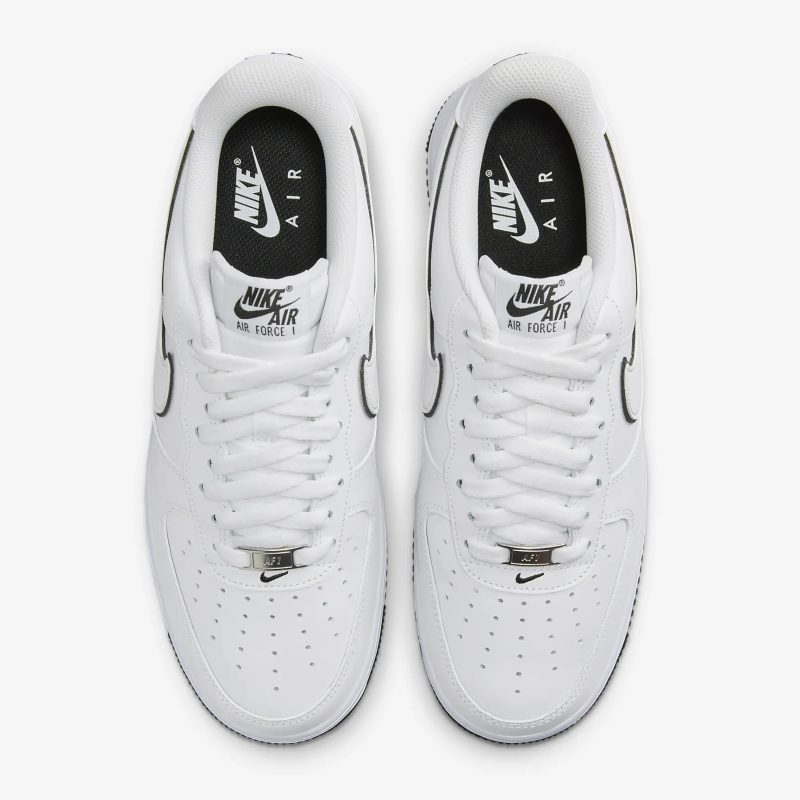 Nike รองเท้าผ้าใบผู้ชาย Air Force 1 '07 | White/White/Black ( DV0788-103 ) - Image 6