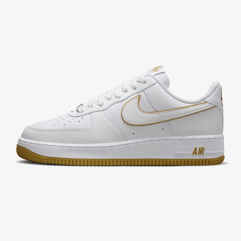 Nike รองเท้าผ้าใบผู้ชาย Air Force 1 '07 | White/Bronzine/White ( DV0788-104 )