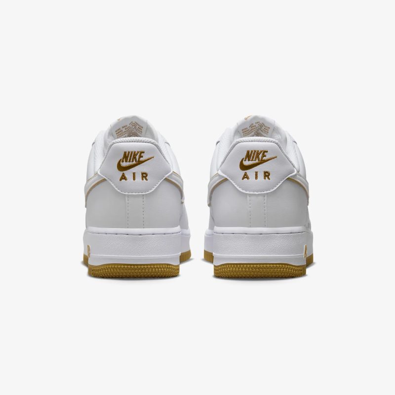 Nike รองเท้าผ้าใบผู้ชาย Air Force 1 '07 | White/Bronzine/White ( DV0788-104 ) - Image 4