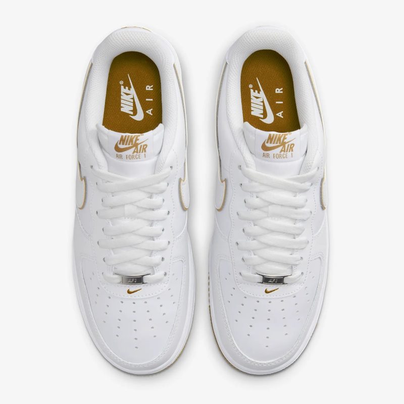 Nike รองเท้าผ้าใบผู้ชาย Air Force 1 '07 | White/Bronzine/White ( DV0788-104 ) - Image 6