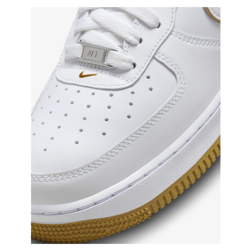 Nike รองเท้าผ้าใบผู้ชาย Air Force 1 '07 | White/Bronzine/White ( DV0788-104 ) - Image 7
