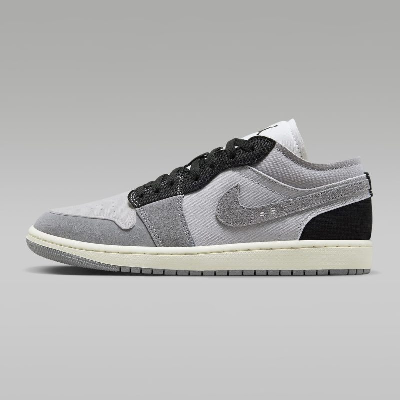 Nike รองเท้าผ้าใบผู้ชาย Jordan 1 Low SE Craft | Tech Grey/Cement Grey/Sail/Black ( DZ4135-002 )