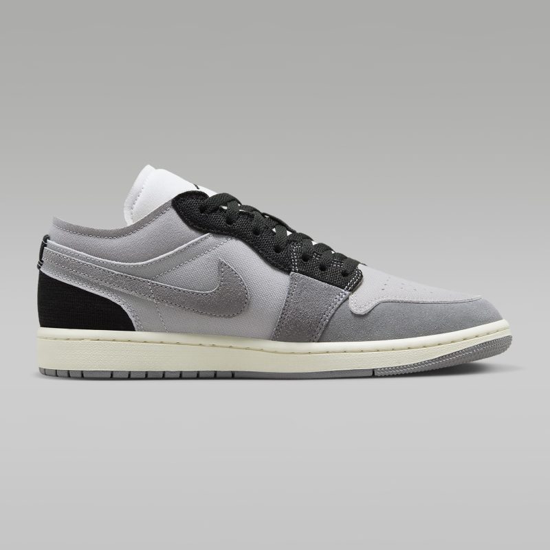 Nike รองเท้าผ้าใบผู้ชาย Jordan 1 Low SE Craft | Tech Grey/Cement Grey/Sail/Black ( DZ4135-002 ) - Image 3