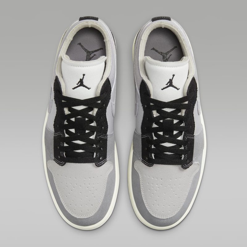 Nike รองเท้าผ้าใบผู้ชาย Jordan 1 Low SE Craft | Tech Grey/Cement Grey/Sail/Black ( DZ4135-002 ) - Image 6
