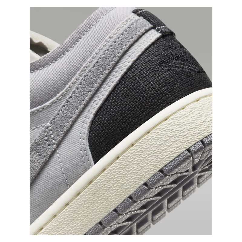 Nike รองเท้าผ้าใบผู้ชาย Jordan 1 Low SE Craft | Tech Grey/Cement Grey/Sail/Black ( DZ4135-002 ) - Image 8