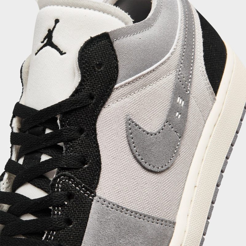 Nike รองเท้าผ้าใบผู้ชาย Jordan 1 Low SE Craft | Tech Grey/Cement Grey/Sail/Black ( DZ4135-002 ) - Image 9