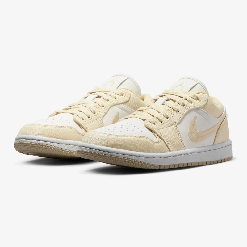 Nike รองเท้าผ้าใบผู้หญิง Air Jordan 1 Low SE | Team Gold/Sail ( FN3722-701 ) - Image 5